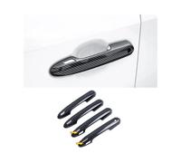 MASHRGX Para Toyota Para RAV4 XA50 2019 2020 2021 2022 ABS Carbono/Cromo Protector Puerta Lateral Coche Cubierta Moldura Manillar Accesorios Exteriores 4 PCS(2 hole Carbon 3)