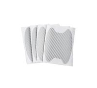 MASHRGX Pegatina Manija Puerta Automóvil Cubierta Resistente Rayones Fibra Carbono Protección Automóviles Película Estilo Accesorios Exteriores Automóviles(Silver-4pc)