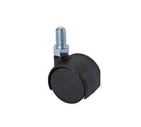 Masidef: Member of the Würth Group 56096 - Rueda gemelada con perno de nailon, M8 x 15 mm, diámetro 50, negro