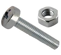 Masidef: Member of the Würth Group DY4030320 16 tornillos metálicos galvanizados cabeza cilíndrica M3 x 20 mm
