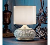 Masiero Lámpara mesa Galà 22cm marfil/oro, vidrio cristal