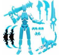 masijssa Figura de acción T13 completada de montaje, Dummy Nova Titan, juguete móvil multiarticulado, impreso en 3D, crecer en el azul oscuro, adecuado para niños de 4 años en adelante para jugar