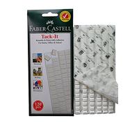 Masilla adhesiva Faber-Castell. reutilizable y desmontable, póster y masilla blanca multiusos, pegatina de pared segura en la tachuela, 120 piezas