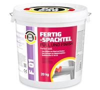 Masilla de acabado de relleno Q1-Q4, espátula para juntas interior 20 kg, color blanco perfecto, alisar juntas GK placas semiconstruidas F01