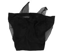 Masilla de Mosca de Malla Caballos, Mosca la Cara elástica Punto Transpirable Ligero con protección Orejas para Mini Paseos Caballo Equipos ecuestres (Negro)