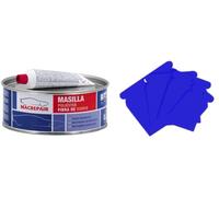 Masilla De Poliester Universal (Fibrada 900 Gramos, + Juego Espatula Carrocero Plastico)