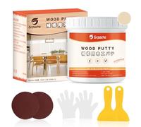 Masilla de Relleno para Madera 500g, Pasta de Relleno Tapagrietas Llenadora de madera barnizable premium Kit de reparación de madera para recorte Restaurar mesa Gabinete(Pinar)