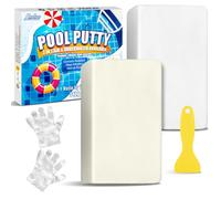 Masilla de Resina - 2 Porciones de Masilla de Piscina de Resina para Fugas Submarinas o Acuáticas, Sellador Piscinas de 340g para Reparar Fugas, Grietas, Azulejos,Fibra de Vidrio, Hormigón Kit