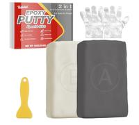 Masilla Epoxi 2 Componentes, 280g Adhesivo Epoxi Extrafuerte para Pegar y Reparar Metal, Plástico, Cerámica, Madera, Pegamento Epoxi Multifuncional para Sellar Grietas, Esculpir y Modelado (Gris)