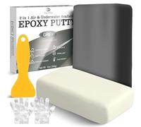 Masilla Epoxi 340 g - Reparador Bicomponente Arcilla Esculpida, para Reparación & Esculpir - Pegamento para Metal, Plástico, Cerámica, Vidrio, Masilla Carrocero Coche y Reparaciones Domésticas (Gris)