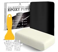 Masilla Epoxi 340g - Reparador Bicomponente Arcilla Esculpida, para Reparación & Esculpir - Pegamento para Metal, Plástico, Cerámica, Vidrio, Masilla Carrocero Coche y Reparaciones Domésticas (Negra)