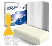 Masilla Epoxi 340g - Reparador Bicomponente Arcilla Esculpida, para Reparación & Esculpir - Pegamento para Metal, Plástico, Cerámica, Vidrio, Masilla Carrocero Coche y Reparaciones Domésticas (Blanca)