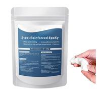 Masilla Epoxi Reforzada con Acero | Adhesión fuerte, resistente al calor, impermeable, 100g | Masilla reparadora cerámica | Para Madera, Azulejos, Vidrio, Piedra, Metal, Artesanía, Modelado de Piezas