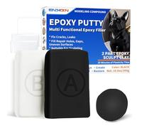 Masilla Epoxy, Endhokn 300g Negro Masilla Epoxi 2 Componentes | Reparación de Fugas, Grietas y Agujeros de Relleno, Epoxi para Modelar para Metal, Cerámica, Plástico, Madera, Azulejos