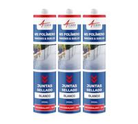 Masilla junta y estanqueidad pared y suelo : ARCASEALANT - 184-290 ml x 3 Blanco Puro - RAL 9010 - ARCANE INDUSTRIES