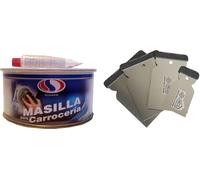 Masilla Para Carroceria Sin Fibra (+ Juego De Espatula inoxidable, 2 Kg)
