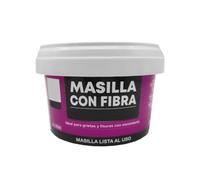 Masilla para madera de relleno y acabados para tapar fisuras, grietas, agujeros en muebles o sillas, uso interior para profesionales, lista para uso inmediato, 250g (Masilla con Fibra)
