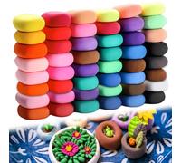 Masilla para Modelar de 48 Colores, Secado al Aire, Ultraligera para Niños, Arcilla Magic Clay Con Herramientas para Escuela y Guardería