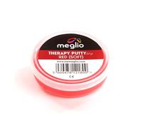 Masilla Terapéutica para Manos Meglio 57g - para Ejercicios de Manos focalizados en la Rehabilitación y Recuperación de la Mano, Fortalecimiento Muscular (Rojo (Suave))