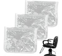 MASINIES 2 fundas impermeables para respaldo de silla, protectores de sillas de salón de belleza, a prueba de polvo, fundas transparentes de PVC para sillas que evitan daños, se adaptan a la mayoría