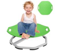 MASISDAOZ Silla giratoria sensorial para niños, silla sensorial para autismo, silla para sentarse y girar para niños autistas, asiento giratorio, base de metal, diseño de pasamanos antideslizante y