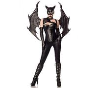 Mask Paradise 80148 Bat Girl Fighter Disfraz de Carnaval XXL Negro
