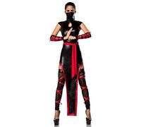 Mask Paradise Atixo Hot Ninja - Juego completo (tamaño Atixo: 2XL), color negro y rojo
