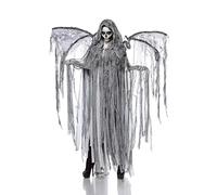 Mask Paradise of Death Terror, para Halloween, para Mujer, ángel, Esqueleto, Fantasma, Disfraz de Muerte, Espeluznante, sin, Color Gris, Talla única (302668467)