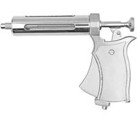 MASKIS Jeringa para Ganado de 50 Ml, Jeringa Continua para Ganado, Inyector para Animales Ajustable, Pistola de Vacunación Semiautomática de Acero Inoxidable, Inyector Ajustable para Caballos, Ovejas