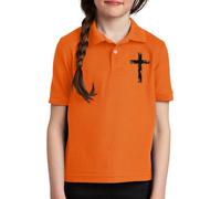 Maskjuwio Camisas para niños y niñas en primavera, y, estampado personalizado en 2D, manga corta, para medianas y grandes, camisas informales cómodas Top cuello cascada, naranja, 9-10 años
