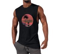 Maskjuwio Camiseta de tirantes para hombre, camiseta para la playa, camisetas para hombre, camisetas de tirantes, camiseta de tirantes según Comic Tank Top, Negro , 4XL