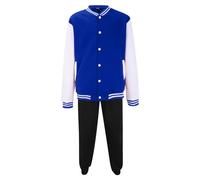 Maskjuwio Chándal para hombre, chaqueta de béisbol con bloques de color del Reino Unido, pantalones negros suaves, chaqueta universitaria elegante, conjuntos básicos clásicos, ropa de calle