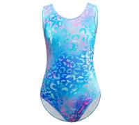 Maskjuwio Children's Gymnastics Training Clothes Star Digital Printing Girls Jumpsuit Girls Sleeveless Vest Ballet Suit Rain Coat, Rosa., 8-9 años