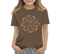 Maskjuwio Colorful Number Day Math Kids T Shirt Number Day 2025 School Math Day Top Number Day T Shirts Math Lovers Kinder Pulli 98, marrón, 4-5 años