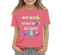 Maskjuwio Colorful Number Day Math Kids T Shirt Number Day 2025 School Math Day Top Number Day T Shirts Math Lovers Camiseta de manga larga para mujer, Rosa., 3-4 años