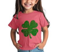 Maskjuwio Girls and Boys St Day Shirt Graphic Tee Comfortable Fit for Daily Wear Green Ages 1 15 Damen Bluse Elegant Festlich Hochzeit, Rosa., 3-4 años