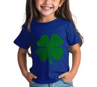 Maskjuwio Girls and Boys St Day Shirt Graphic Tee Comfortable Fit for Daily Wear Green Ages 1 15 Damen Bluse Elegant Festlich Hochzeit, azul, 6-7 años