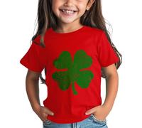 Maskjuwio Girls and Boys St Day Shirt Graphic Tee Comfortable Fit for Daily Wear Green Ages 1 15 Damen Bluse Elegant Festlich Hochzeit, rojo, 8-9 años