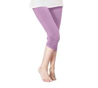 Maskjuwio Leggings para niñas para niños pequeños, informales, para la escuela, yoga, danza, pantalones de danza, con fruncidos, atléticos, pantalones cortos de moda, ropa de bebé, morado, 12-13 años