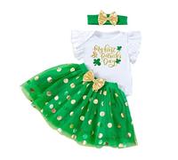 Maskjuwio New St Baby Clothing 3 Piece Letter Fly Sleeve Hoodie Gold Dot Set Niña Vestido 80, amarillo, 6-9 meses