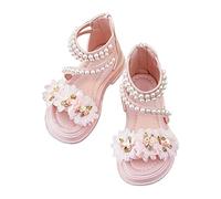 Maskjuwio Sandalias de plataforma para niñas, talla 12, flores de organza, sandalias de princesa, sandalias romanas, elegantes sandalias altas con cremallera, suela suave, zapatos anchos para caminar