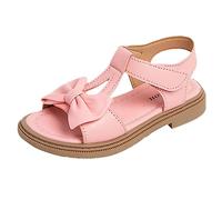 Maskjuwio Sandalias de princesa para niñas, talla 12, sandalias de charol, sandalias de suela lisa y suave, zapatos de playa para verano, zapatos para caminar, informales, puntera abierta, zapatos