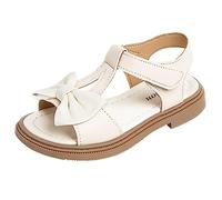 Maskjuwio Sandalias de princesa para niñas, talla 12, sandalias de charol, sandalias de suela lisa y suave, zapatos de playa para verano, zapatos para caminar, informales, puntera abierta, zapatos