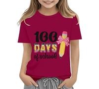 Maskjuwio Toddler Boy Girl Summer Clothes First Day of School Shirt In My Pre School Shirt Toddler Kindergarten Shirts Girls Fashion, Vino, 6-7 años