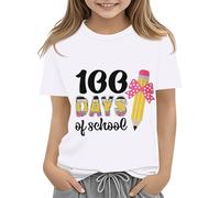 Maskjuwio Toddler Boy Girl Summer Clothes First Day of School Shirt In My Pre School Shirt Toddler Kindergarten Shirts Girls Fashion, Blanco, 3-4 años