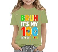 Maskjuwio Toddler Boy Girl Summer Clothes First Day of School Shirt In My Pre School Shirt Toddler Kindergarten Shirts Bluse 52 Damen, AG., 12-13 años