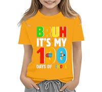 Maskjuwio Toddler Boy Girl Summer Clothes First Day of School Shirt In My Pre School Shirt Toddler Kindergarten Shirts Bluse 52 Damen, amarillo, 6-7 años