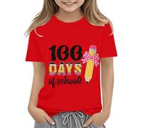 Maskjuwio Toddler Boy Girl Summer Clothes First Day of School Shirt In My Pre School Shirt Toddler Kindergarten Shirts Girls Fashion, rojo, 4-5 años