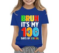 Maskjuwio Toddler Boy Girl Summer Clothes First Day of School Shirt In My Pre School Shirt Toddler Kindergarten Shirts Bluse 52 Damen, azul, 4-5 años