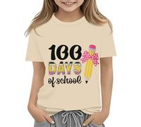 Maskjuwio Toddler Boy Girl Summer Clothes First Day of School Shirt In My Pre School Shirt Toddler Kindergarten Shirts Girls Fashion, beige, 3-4 años